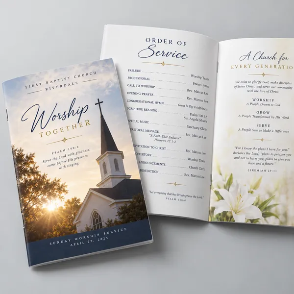 Example church service program