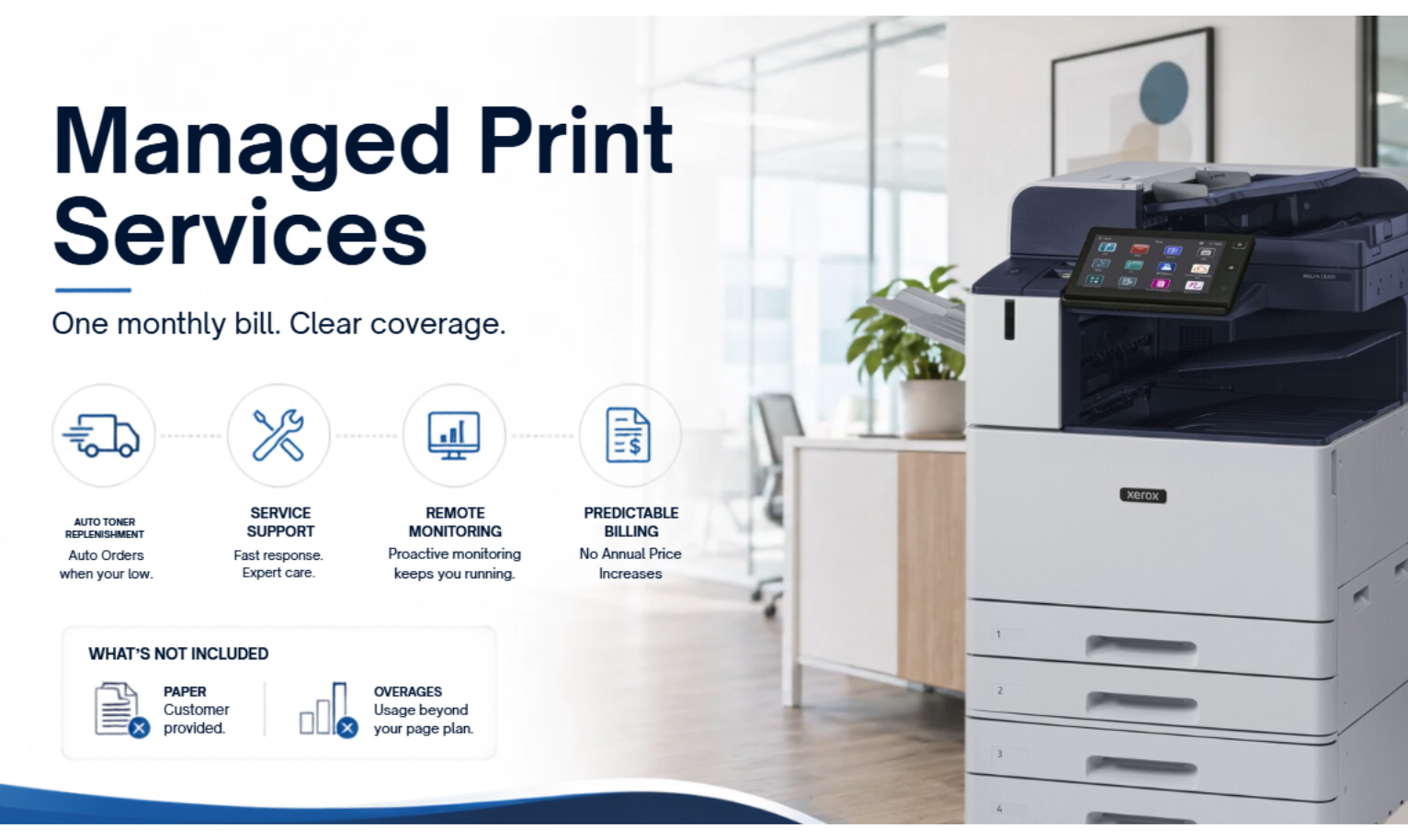 Auto toner replenishment workflow — printer low on toner triggers automatic supply shipment